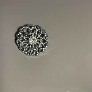 Silver broach costume jewelry